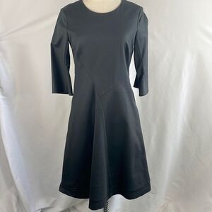 Dorothee Schumacher Black Fitted 3/4 Sleeve Dress